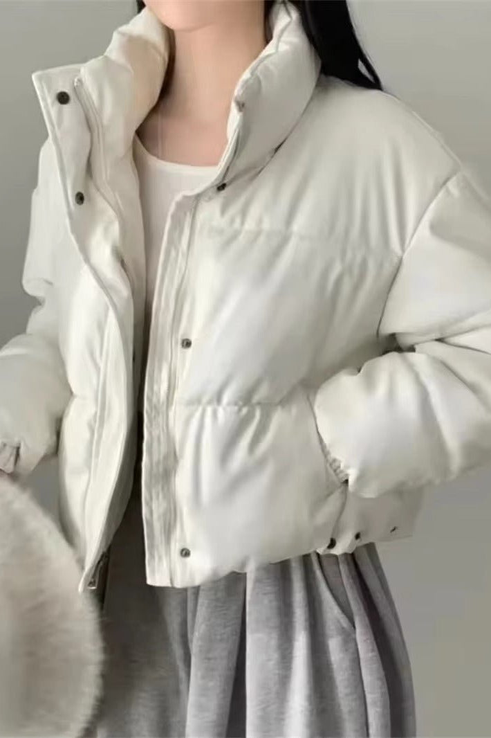 ZEYA - Sammy Faux Leather Puffer Jacket