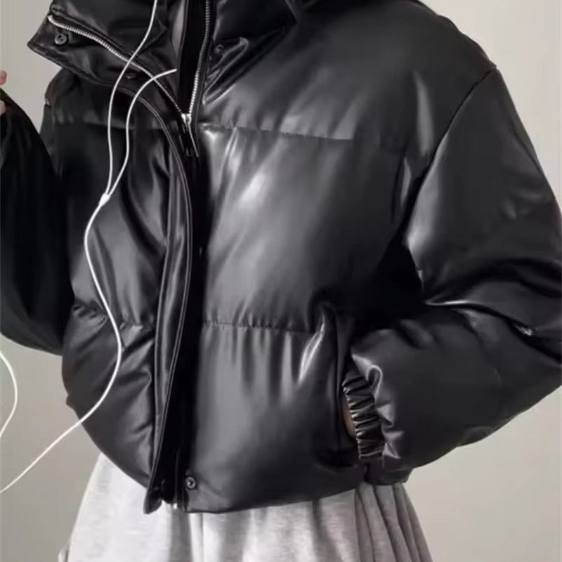 ZEYA - Sammy Faux Leather Puffer Jacket