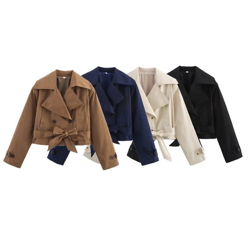 ZEYA - Sara Cropped Trench Coat