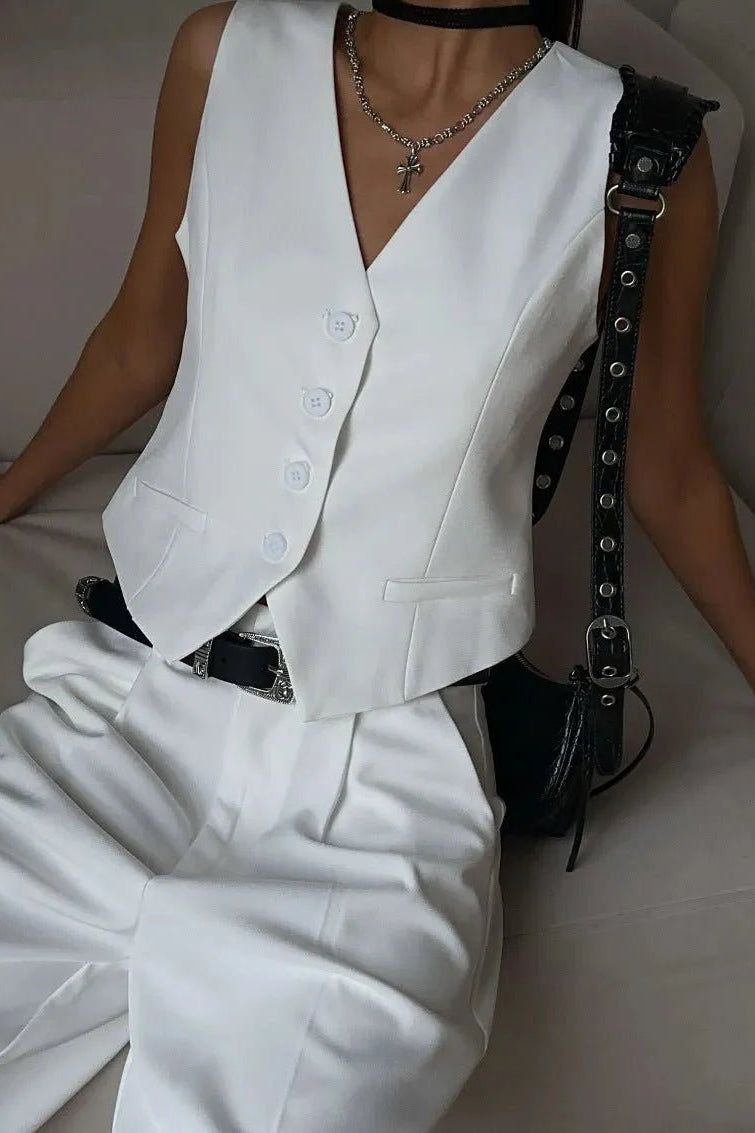ZEYA - Serena Tailored Vest & Bermuda Shorts Set