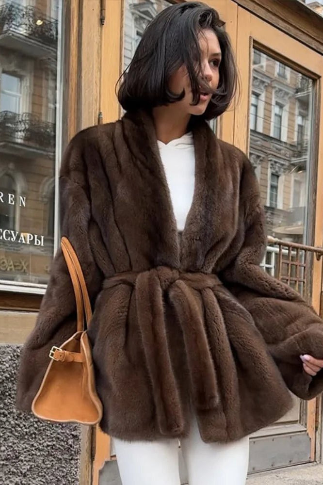 ZEYA - Seve Belted Faux Fur Jacket