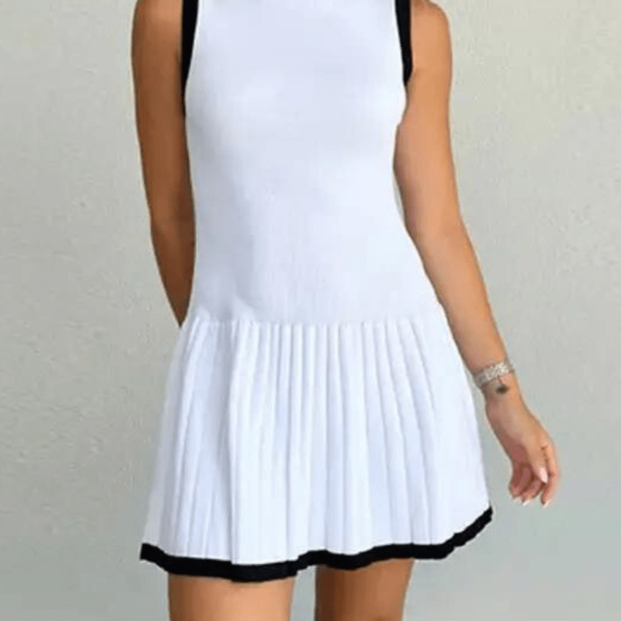 ZEYA - Sophie Drop-Waist Contrast Knit Dress