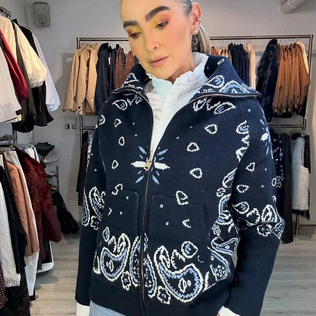 Stacey Paisley Knitted Cardigan