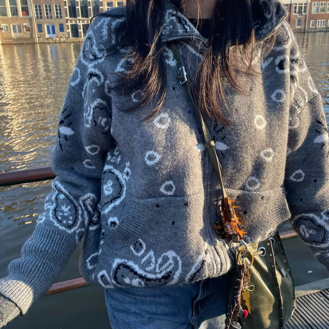 Stacey Paisley Knitted Cardigan
