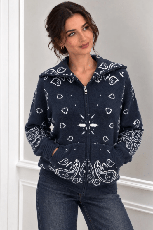ZEYA - Stacey Paisley Knitted Cardigan