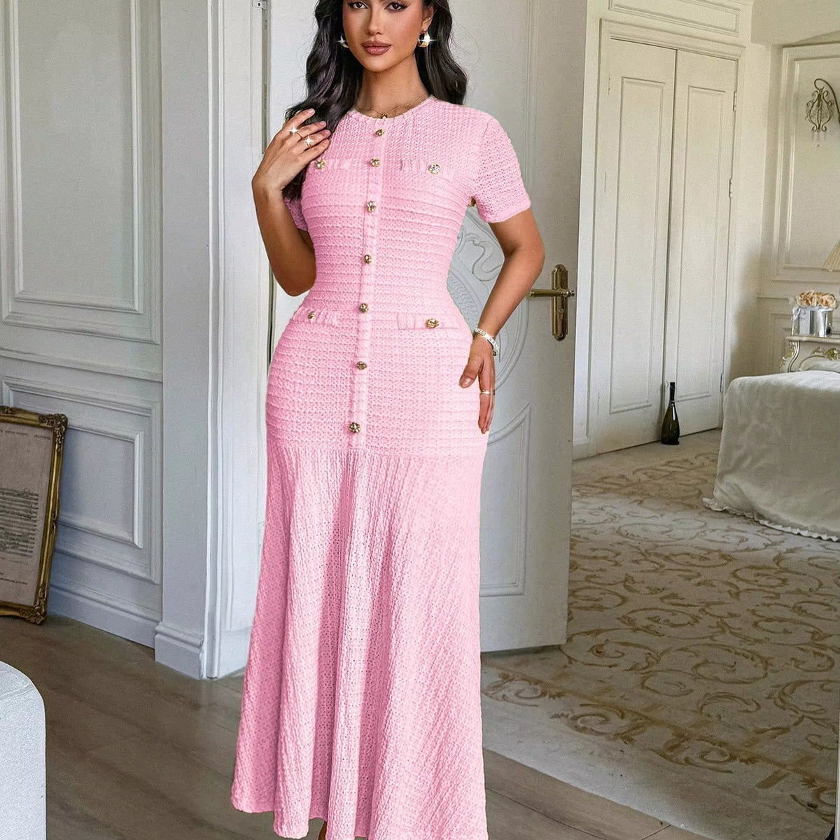 ZEYA - Sylvia Bodycon Flared Midi Dress