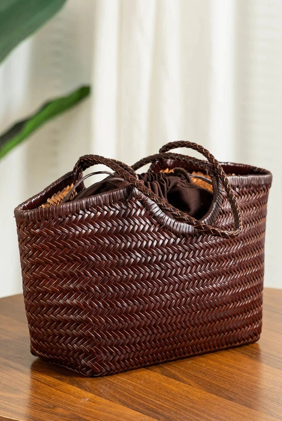 ZEYA - Tatum Handwoven Leather Tote Bag
