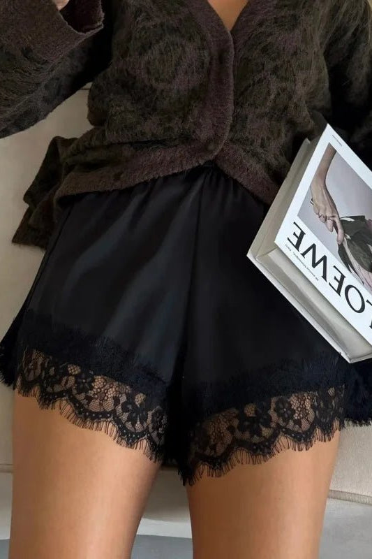 ZEYA - Veronica Satin Lace Shorts
