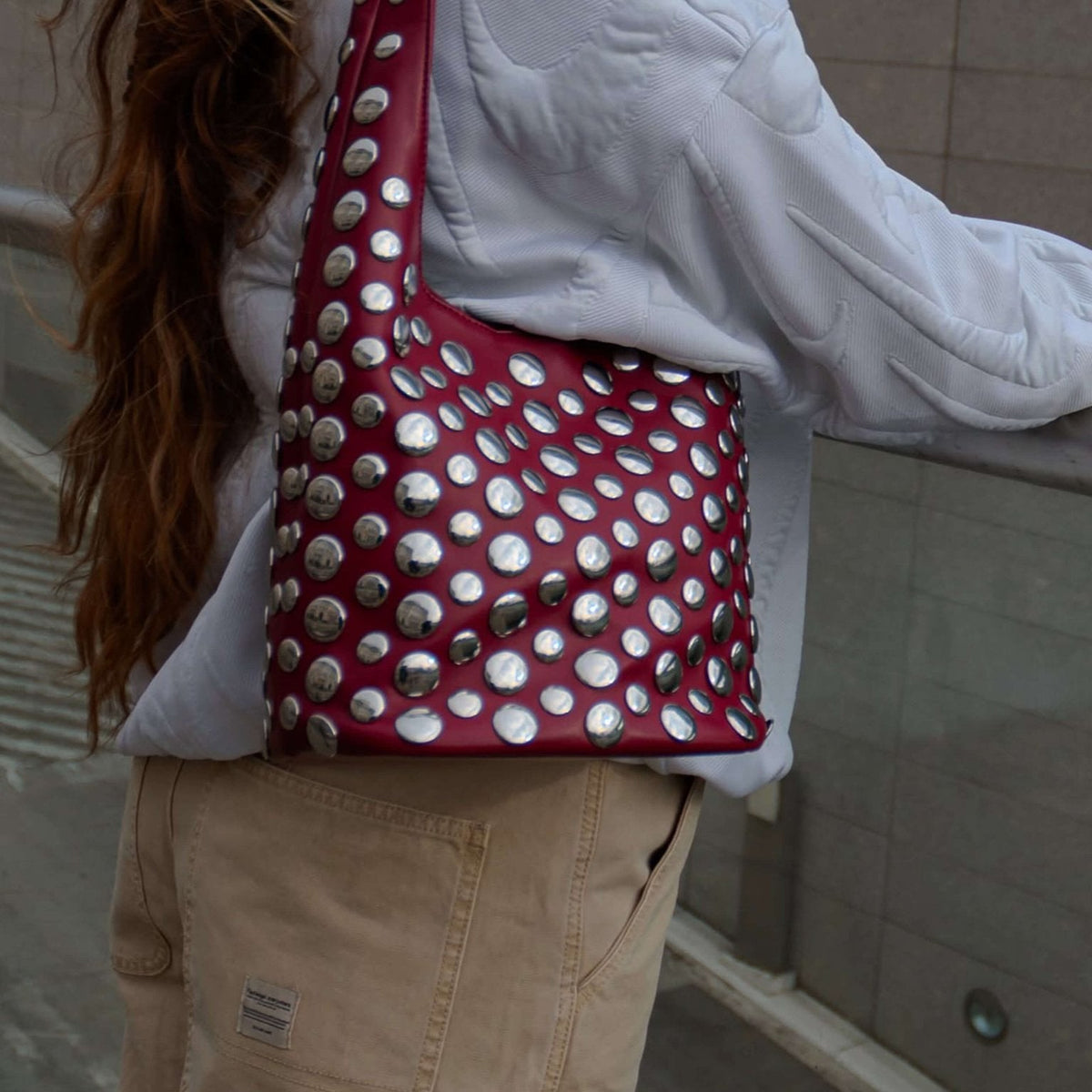 ZEYA - Zinnia Studded Bucket Bag