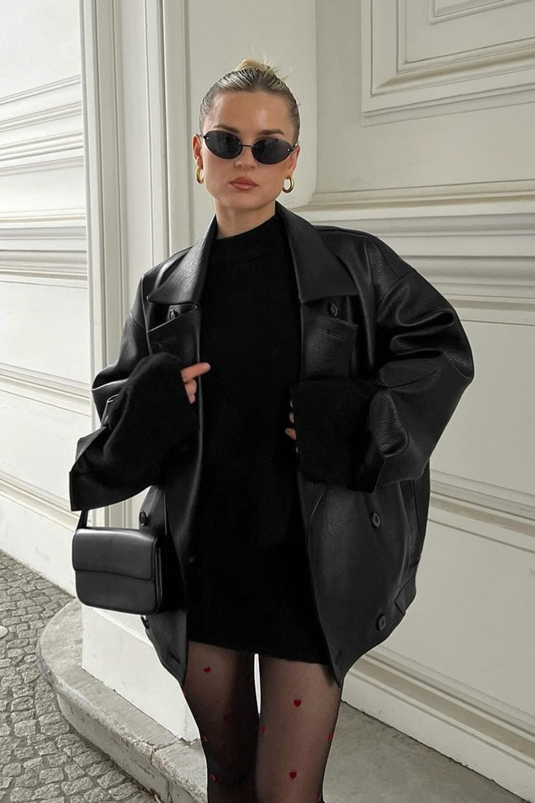 Helen Vintage Faux Leather Coat