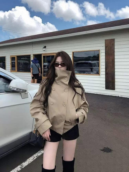Rachel Utility Cropped Trench Coat