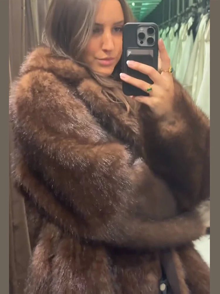 Jenny Reversible Faux Fur Leather Jacket for Women - Warm Women's Jacket and Stylish Women's Coats 3