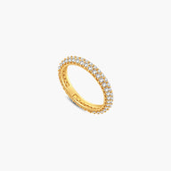 Zeya Crown-Edge Rhinestone Band Ring