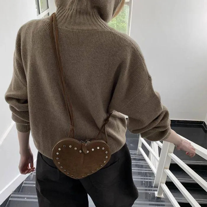 Esther Vintage Faux Suede Crossbody Bag