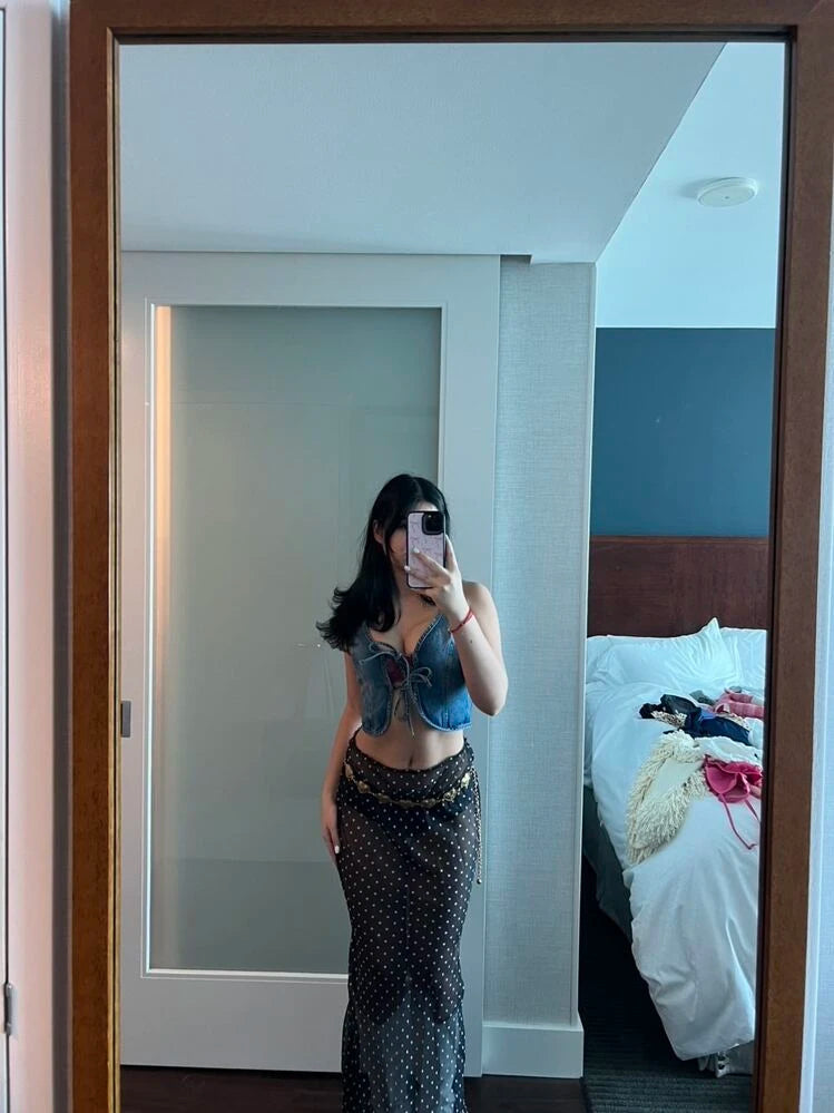 Shirley Polka Dot Maxi Skirt