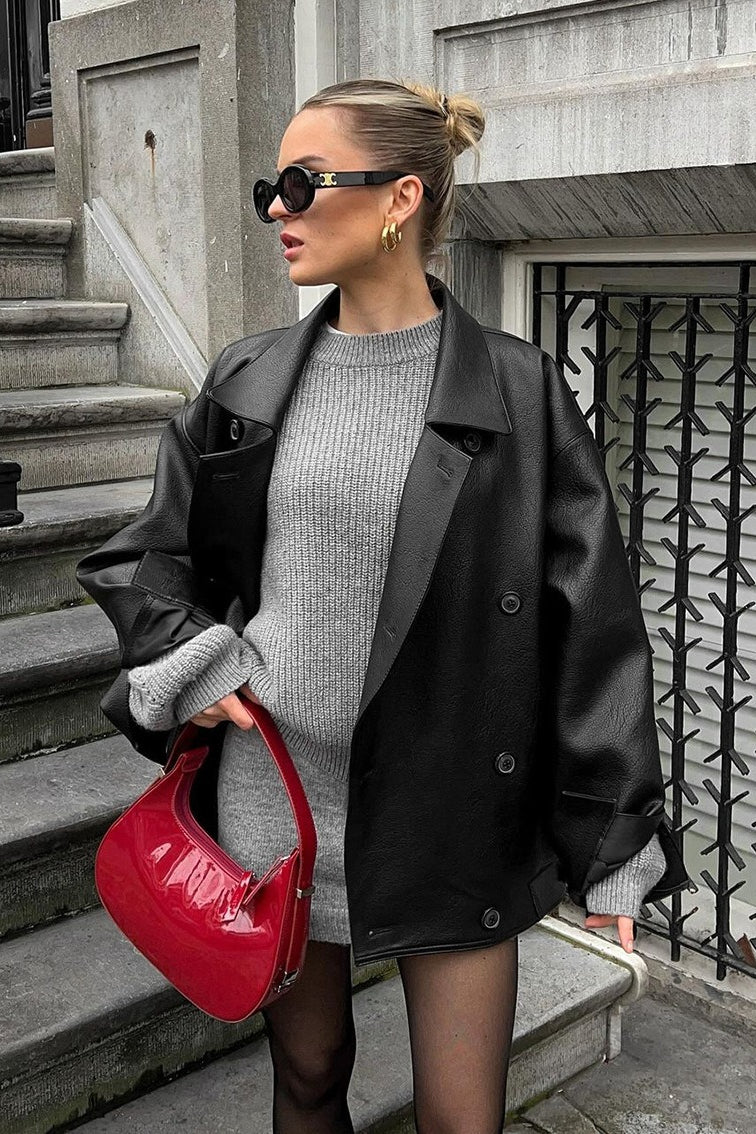 Helen Vintage Faux Leather Coat