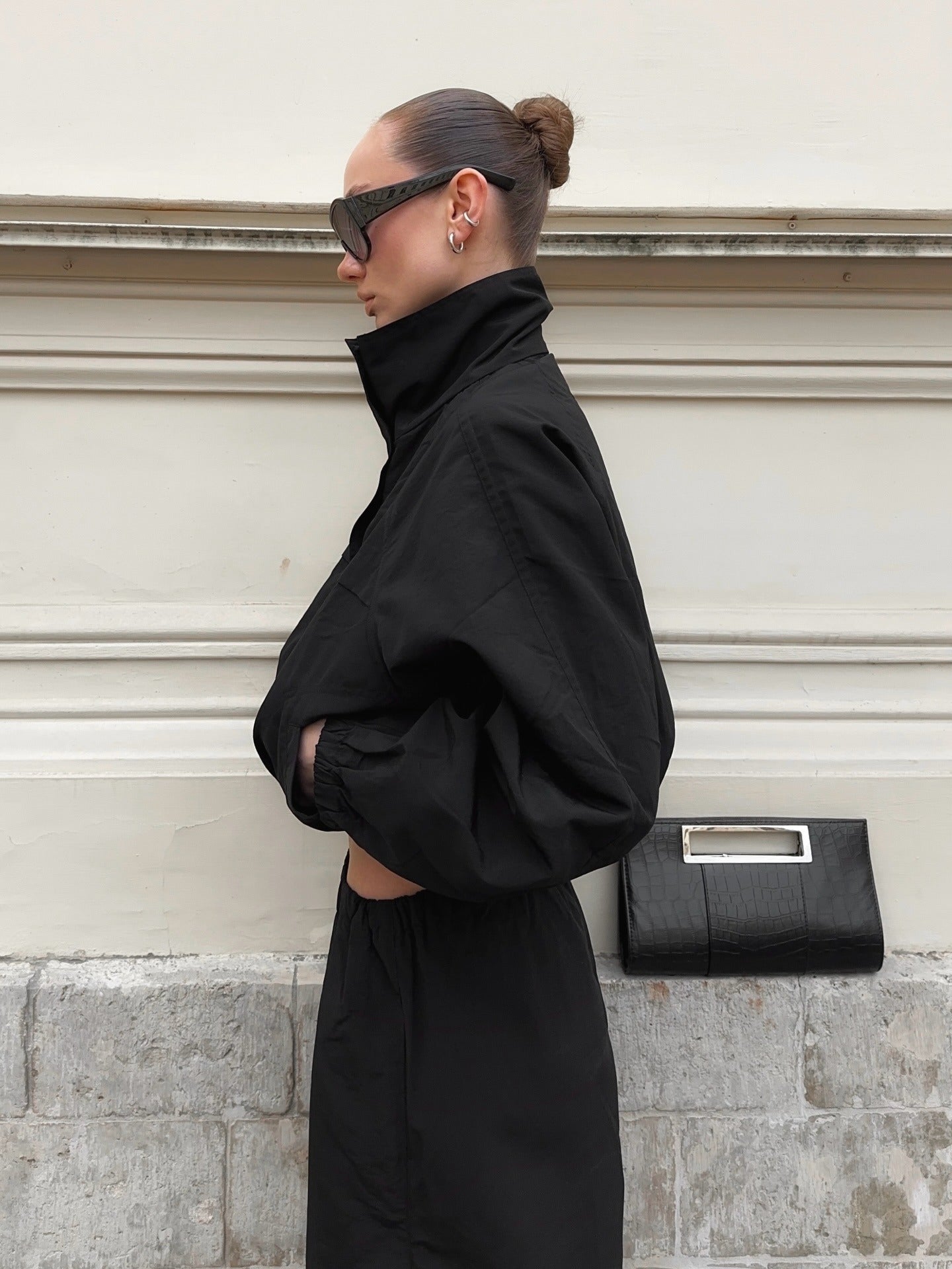 Fiona Funnel Neck Windbreaker Jacket