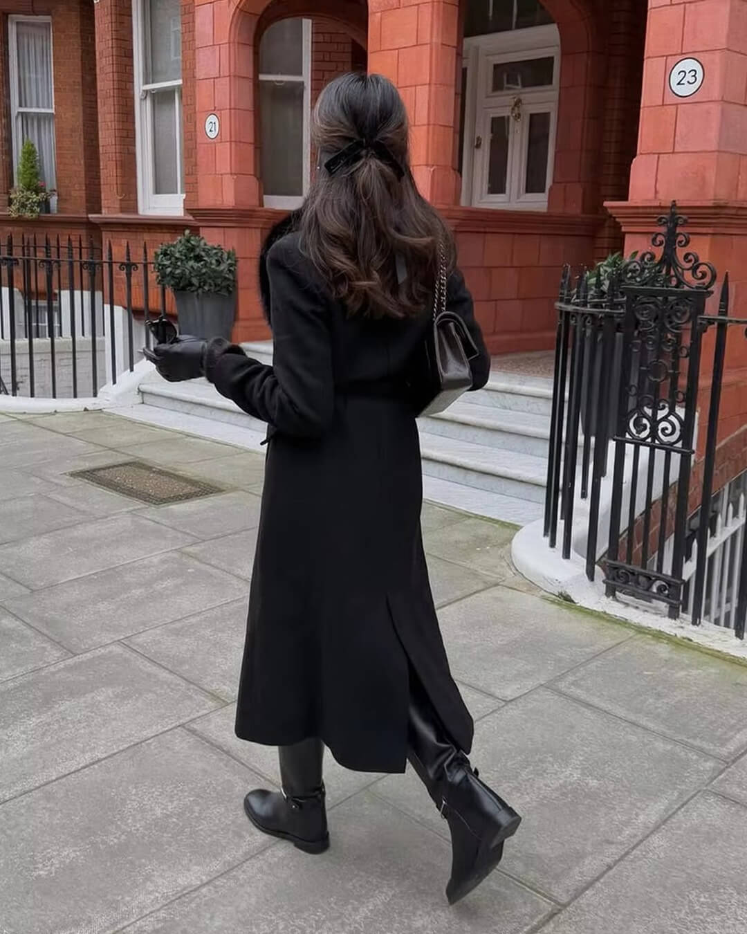 Lola Faux Fur Collar Maxi Coat
