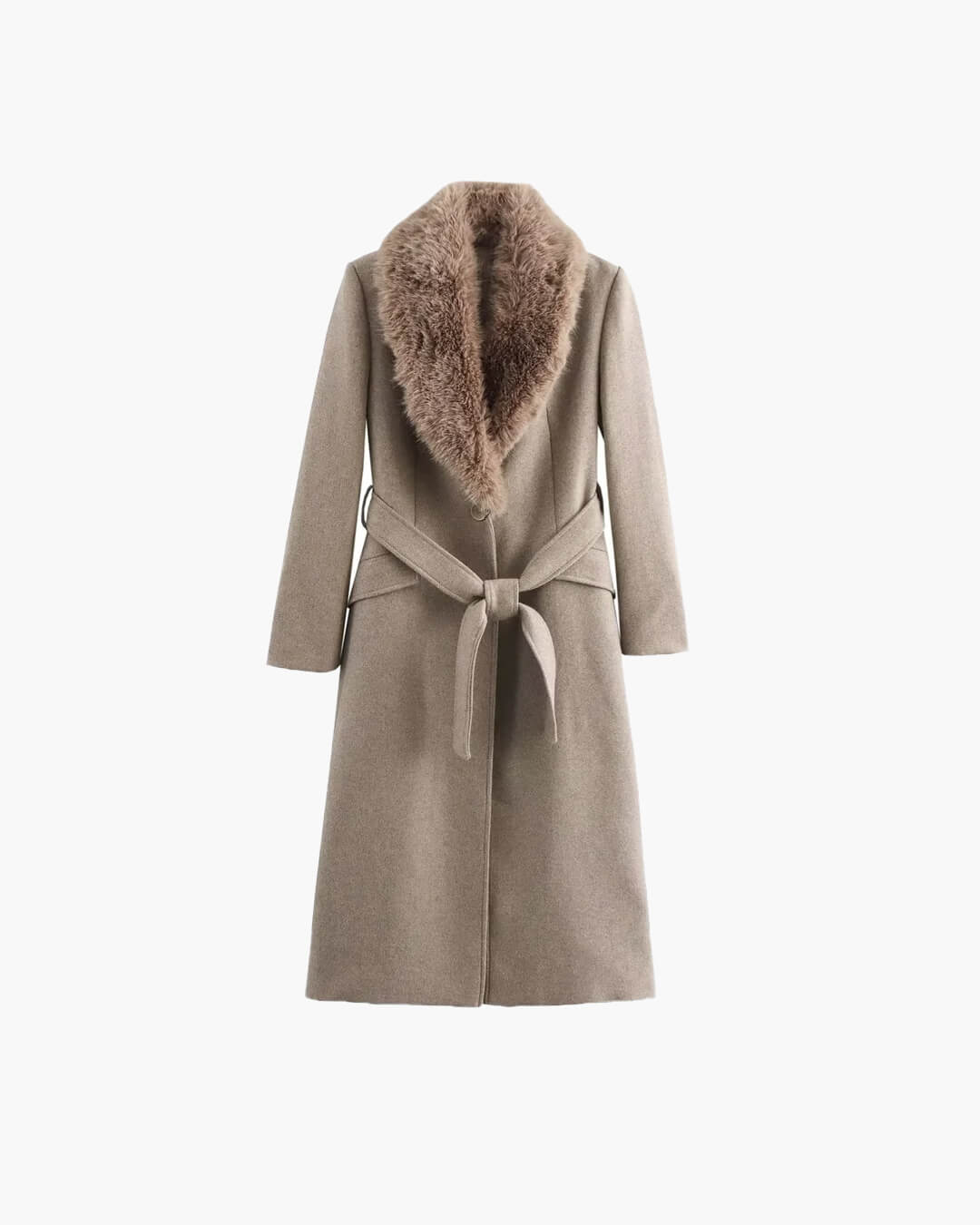 Lola Faux Fur Collar Maxi Coat
