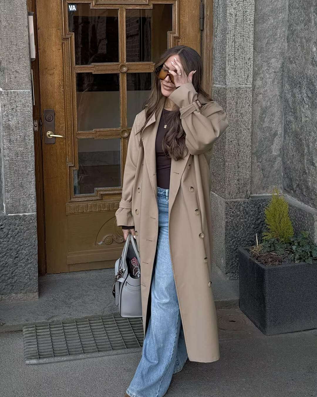Evelyn Classic Double Breasted Trench Coat