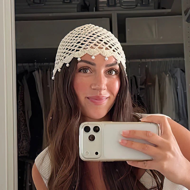Jane Crochet Hollow Beanie
