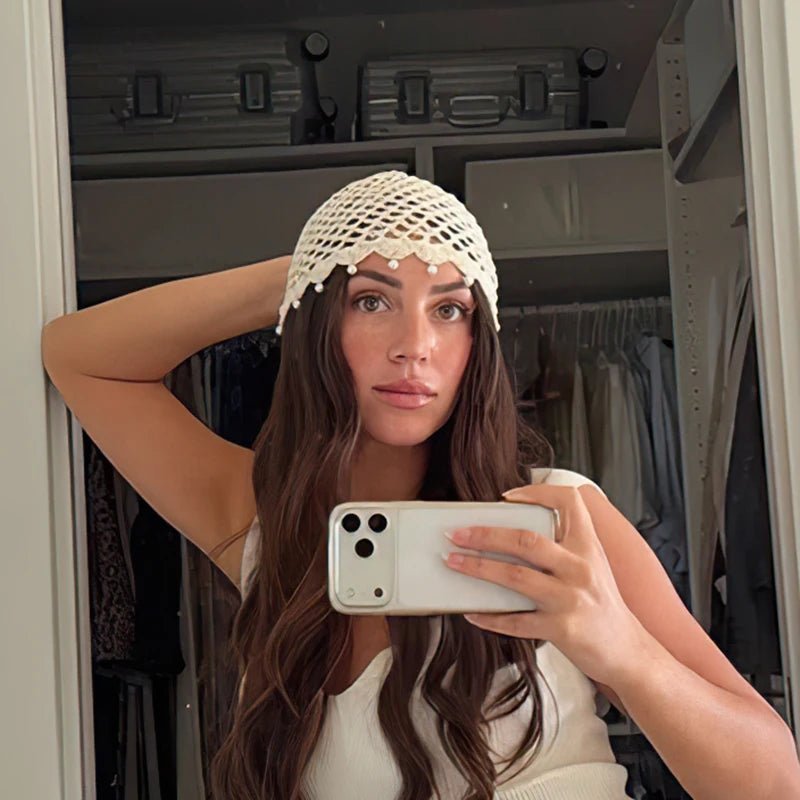 Jane Crochet Hollow Beanie