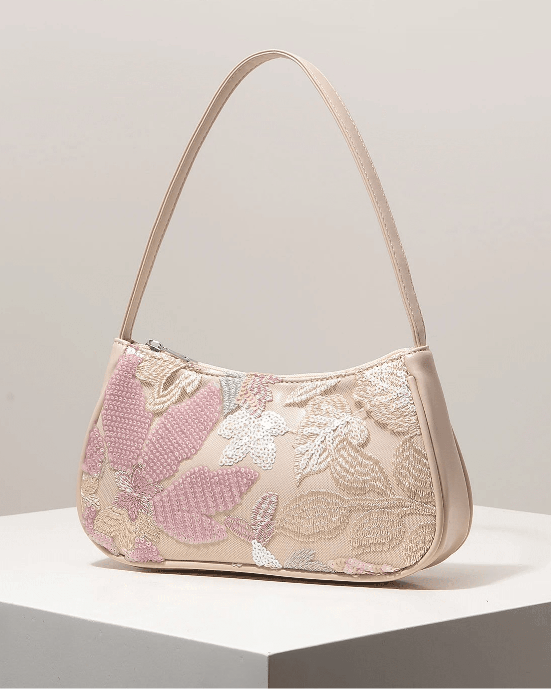 Sophia Embroidered Sequin Shoulder Bag