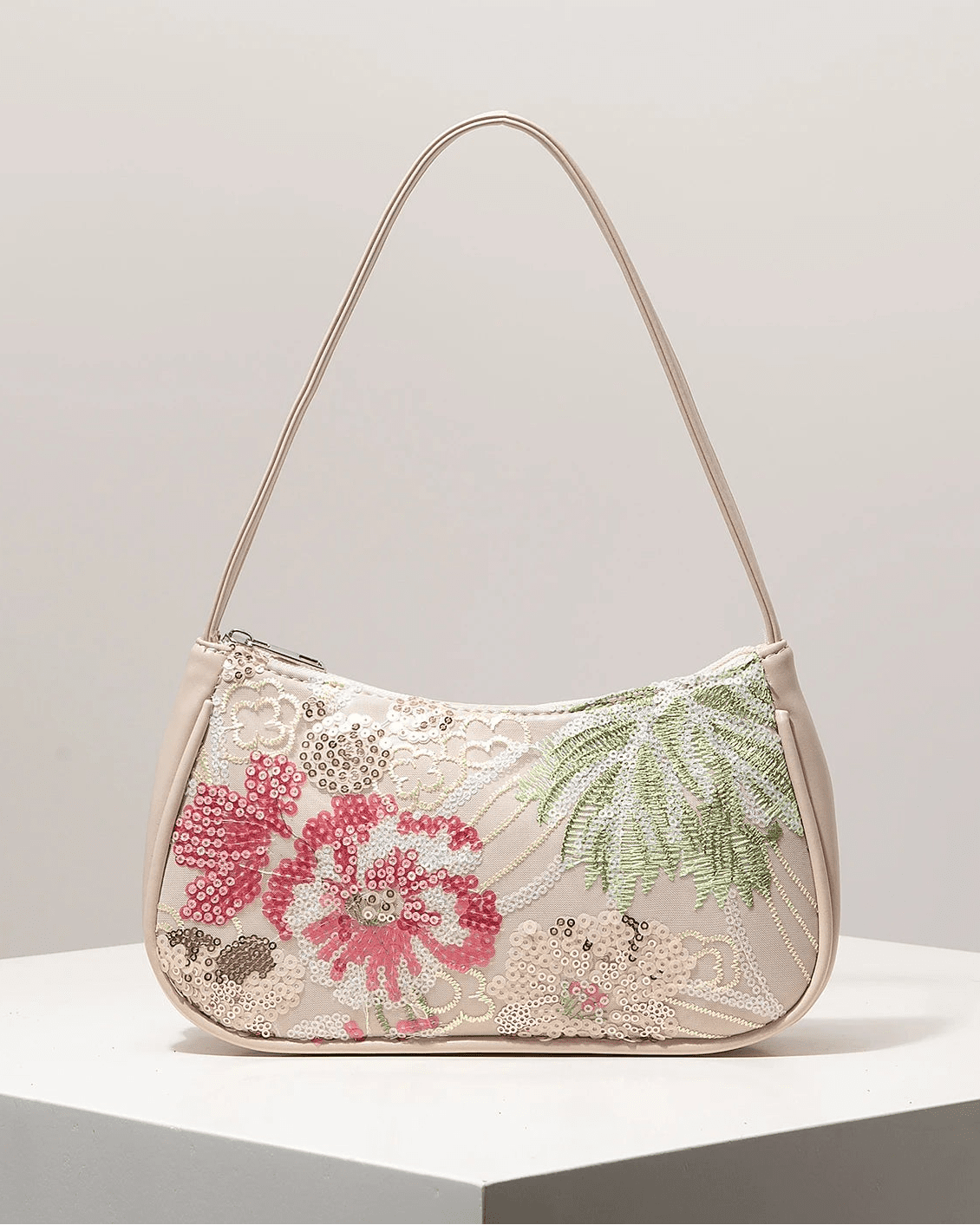 Sophia Embroidered Sequin Shoulder Bag