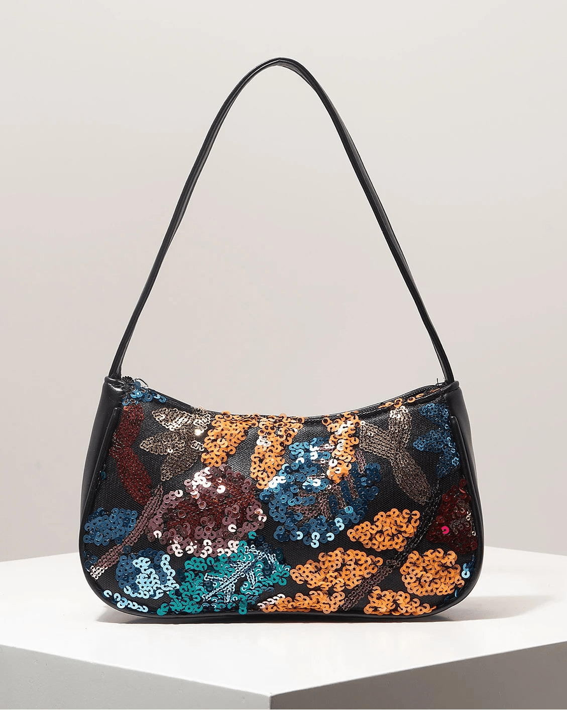 Sophia Embroidered Sequin Shoulder Bag