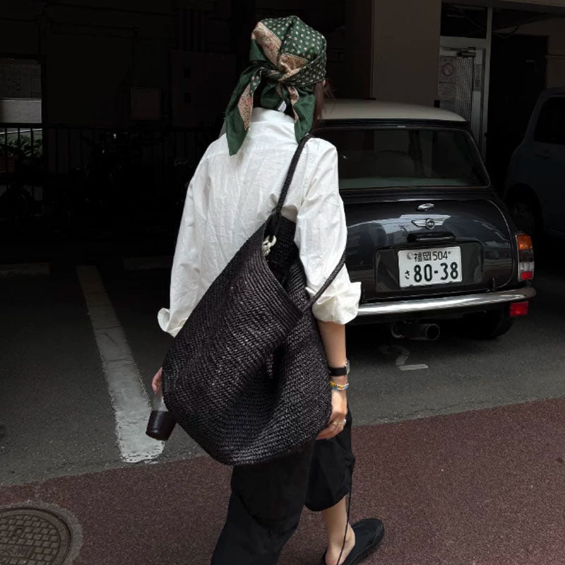 Vivienne Handwoven Rattan Tote