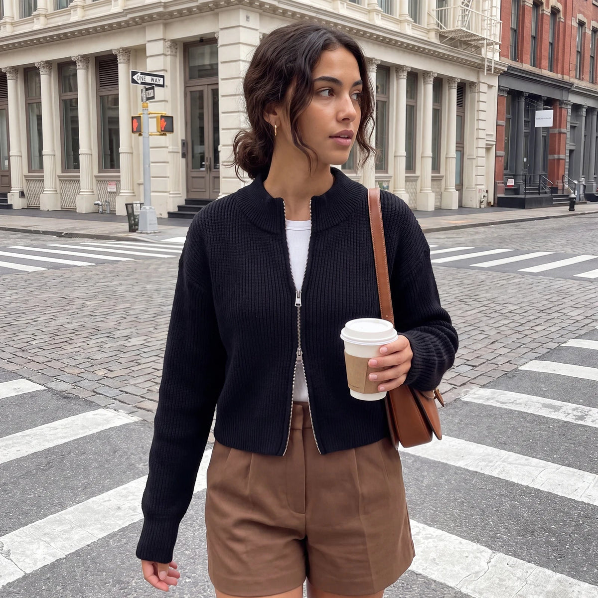 Amy Double Zip Knit Cardigan