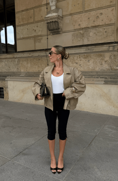 Isabel Double Breasted Faux Leather Coat