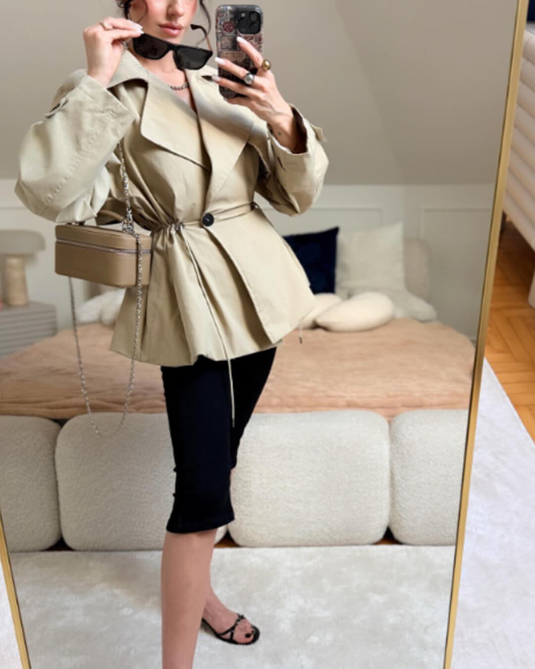 Ellen Lapel Collar Trench Coat