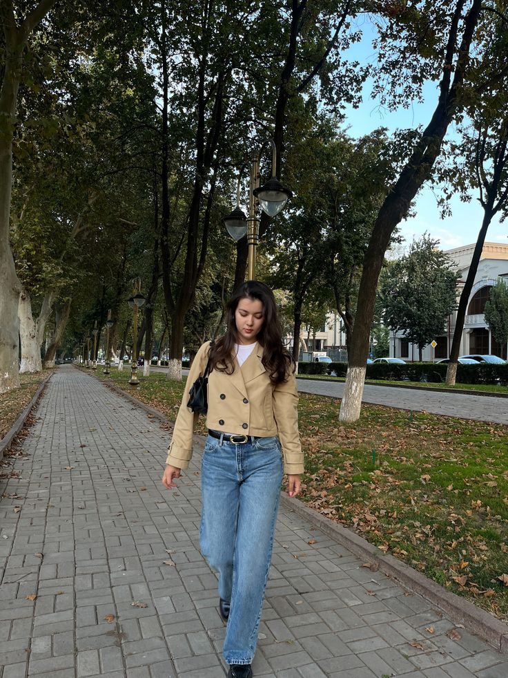Carla Cropped Double Breasted Trench Coat