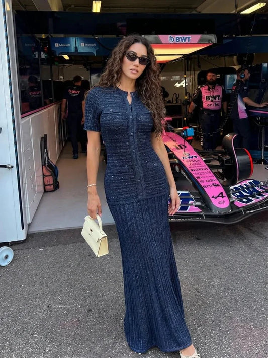 Sadie Sequin Knit Maxi Dress