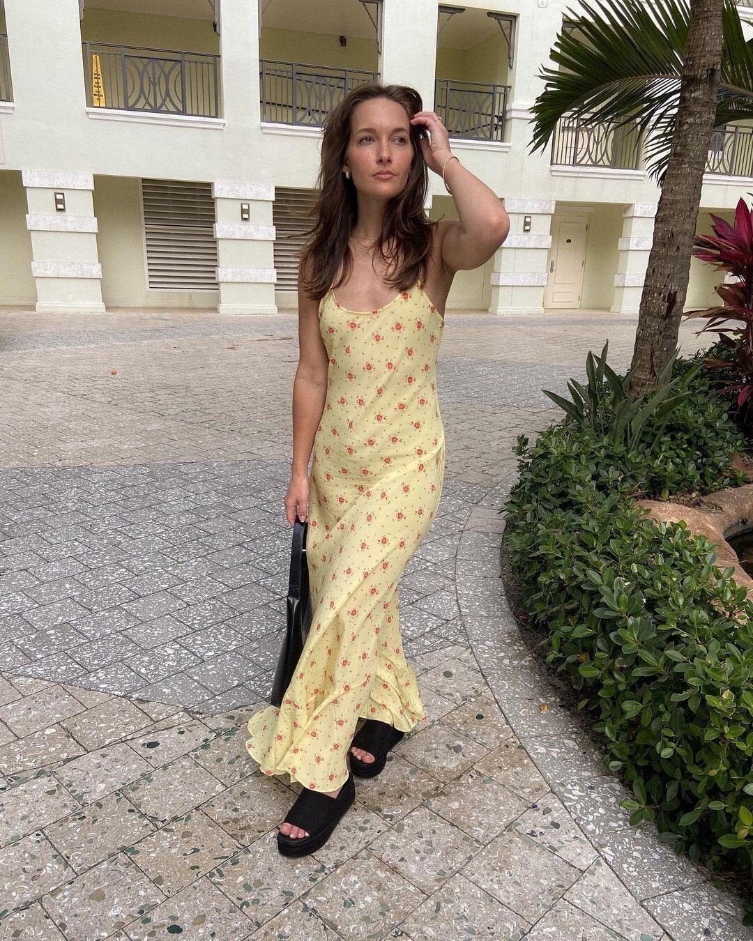 Hermione Flared Ruffle Floral Dress
