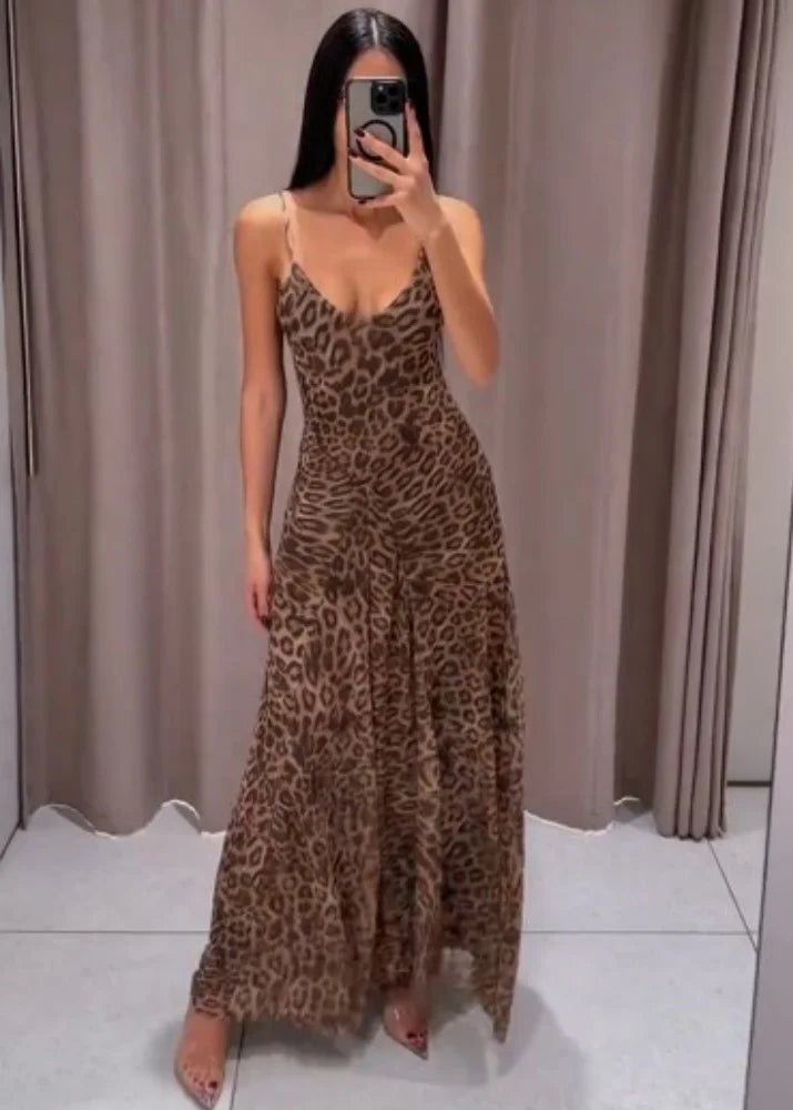 Lara Leopard Print Maxi Dress