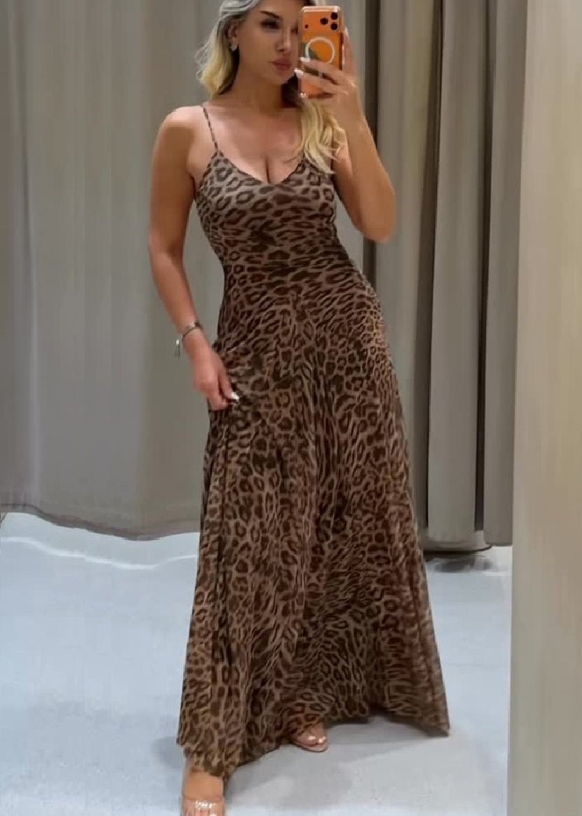 Lara Leopard Print Maxi Dress