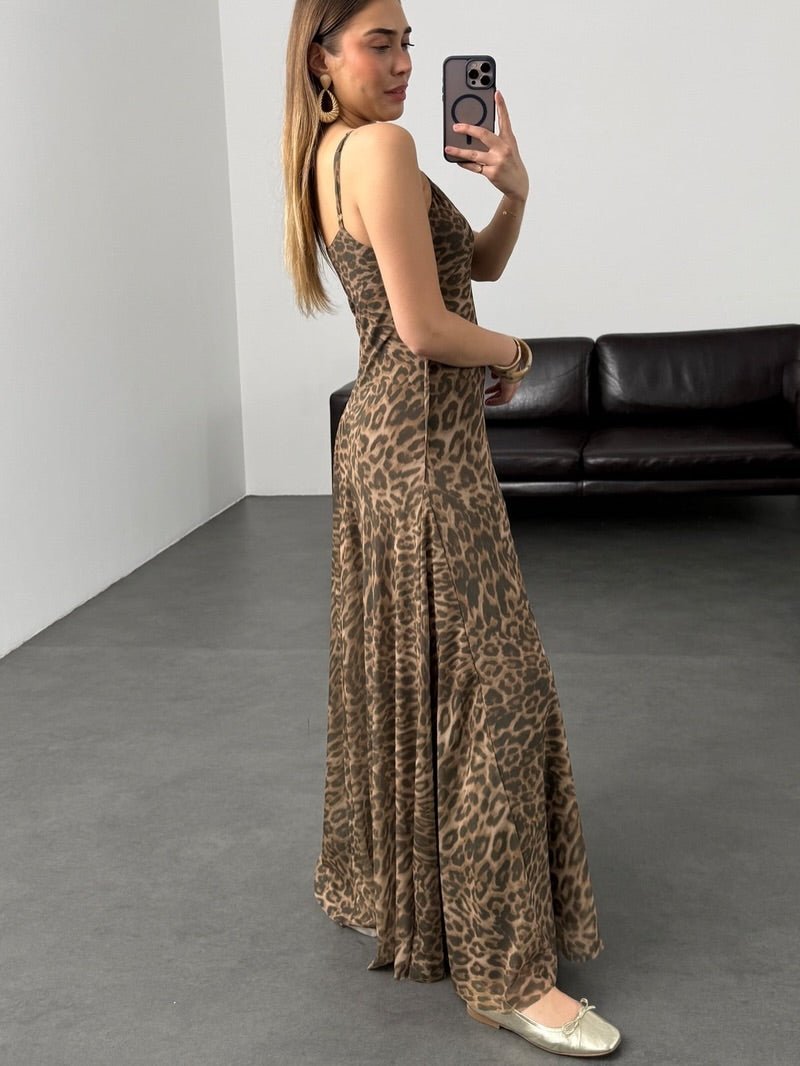 Lara Leopard Print Maxi Dress