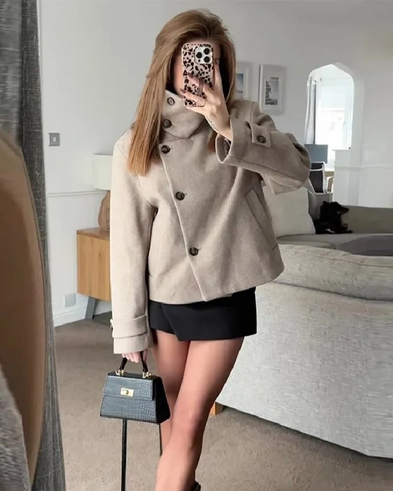Alice Stand Collar Jacket with Pockets