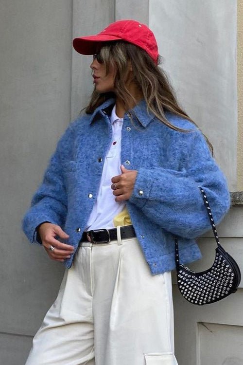 Annie Snap Button Blazer Jacket