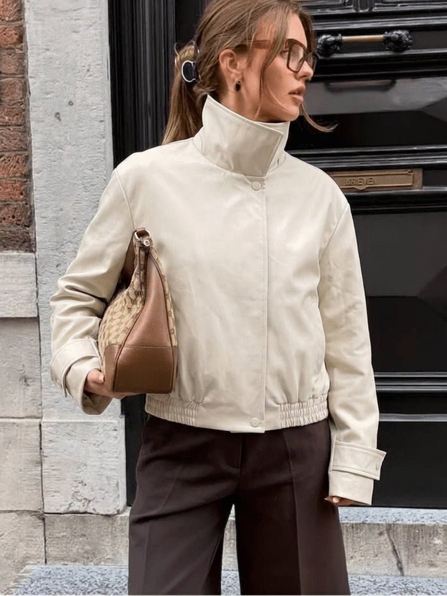 Helena Cropped Bomber Jacket