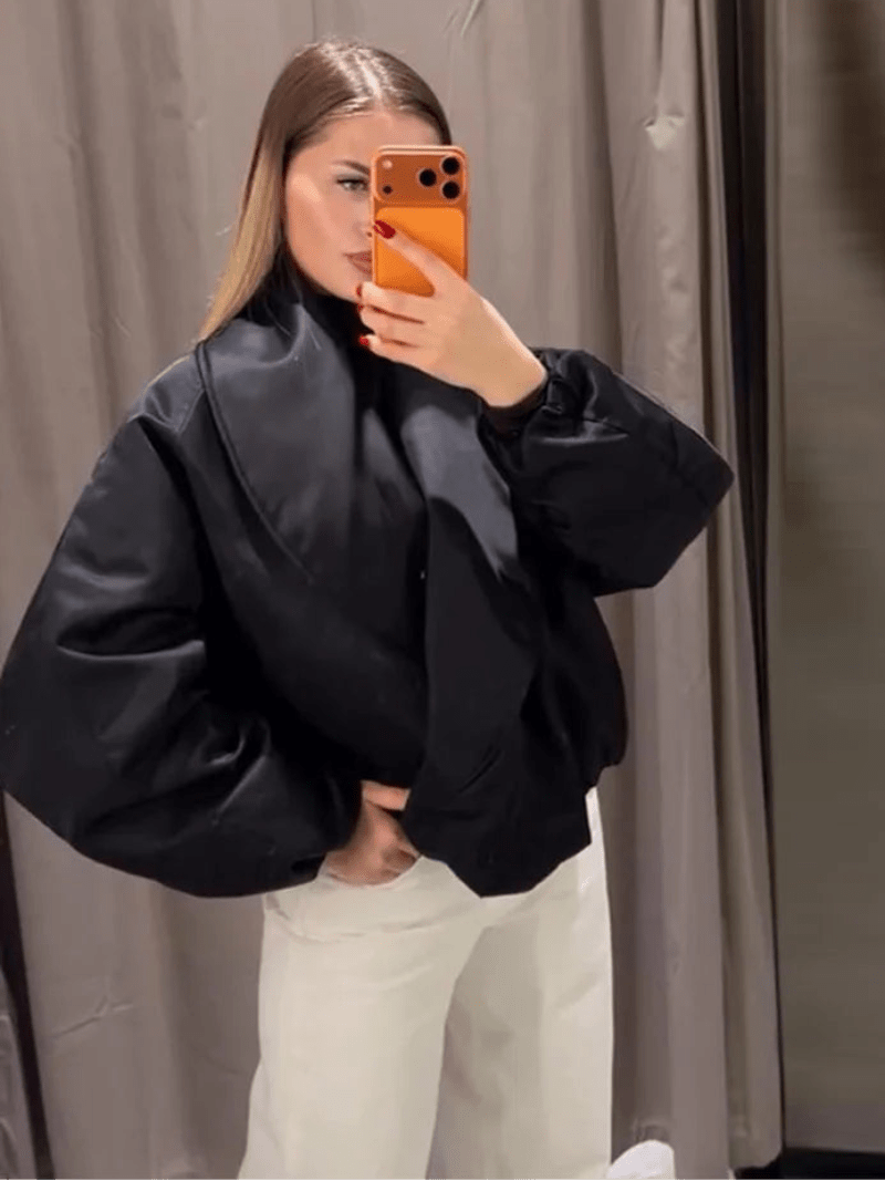 Kelly Oversized Bomber Jacket