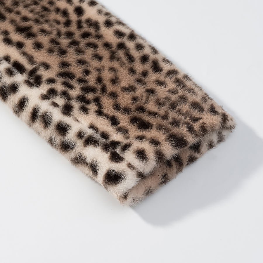 Katie Leopard Faux Fur Cropped Jacket