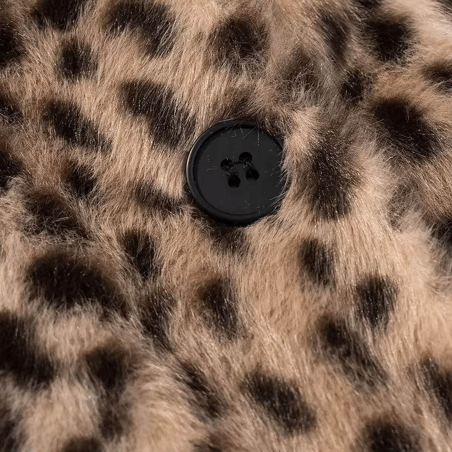 Katie Leopard Faux Fur Cropped Jacket
