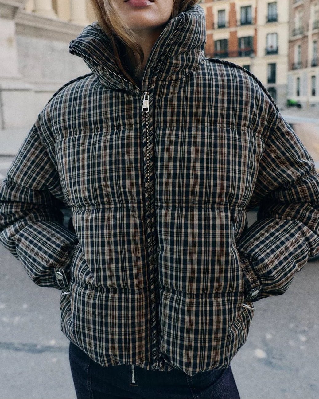 Valerie Plaid Puffer Jacket