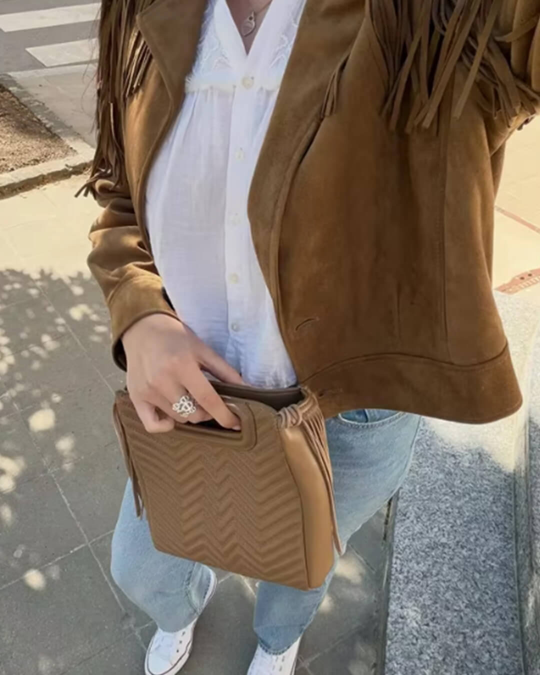 Julie Faux Suede Fringe Western Jacket