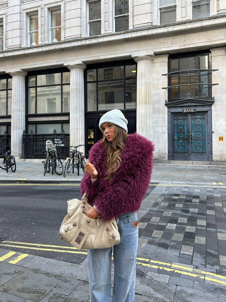 Almira Fuzzy Faux Fur Coat