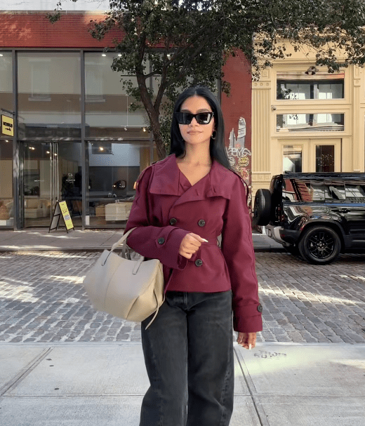 Anna Belted Short Trench Coat