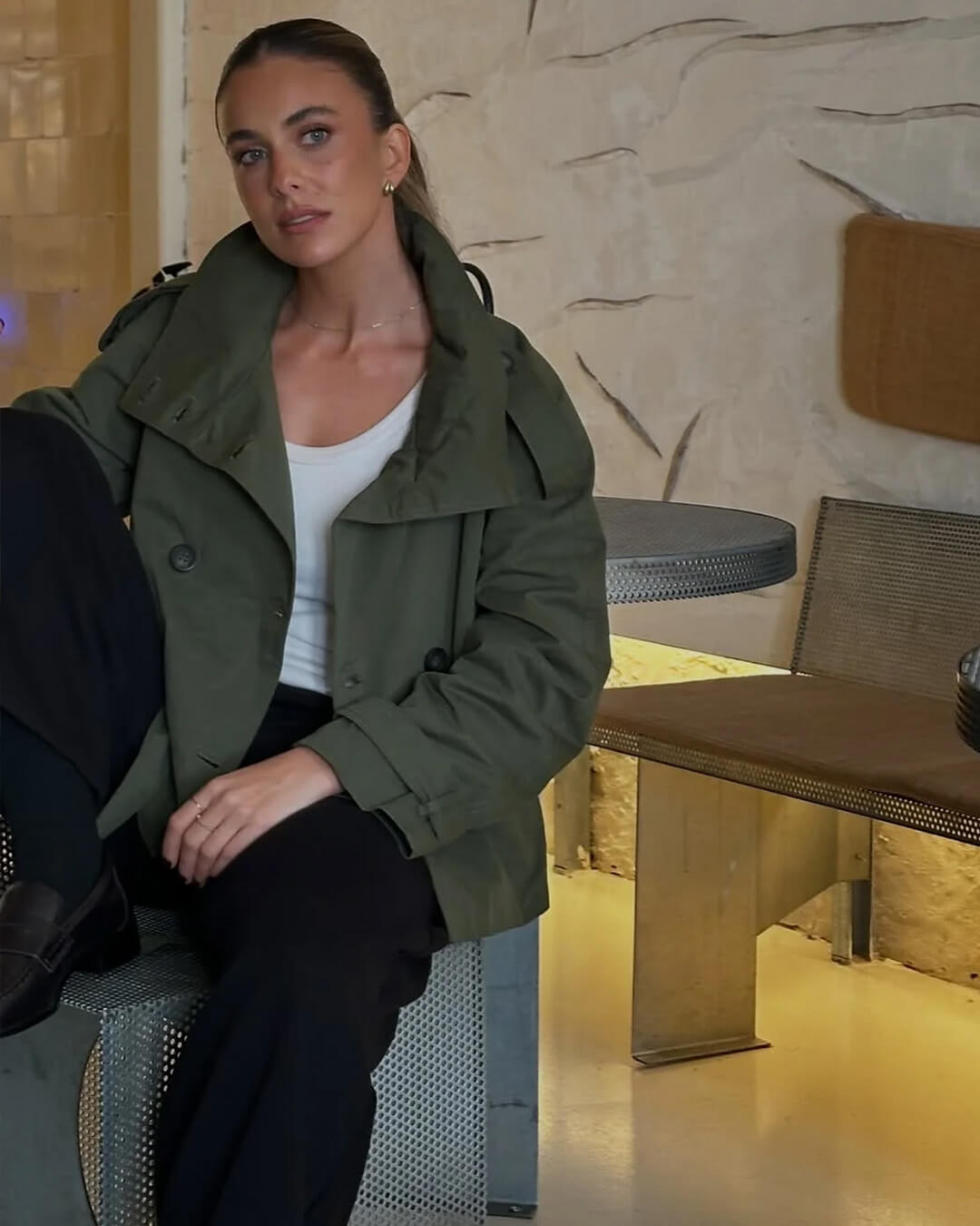Anna Belted Short Trench Coat
